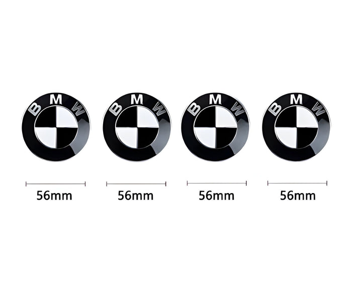 CAPUCHON DE MOYEU CENTRAL BMW BLACK & WHITE